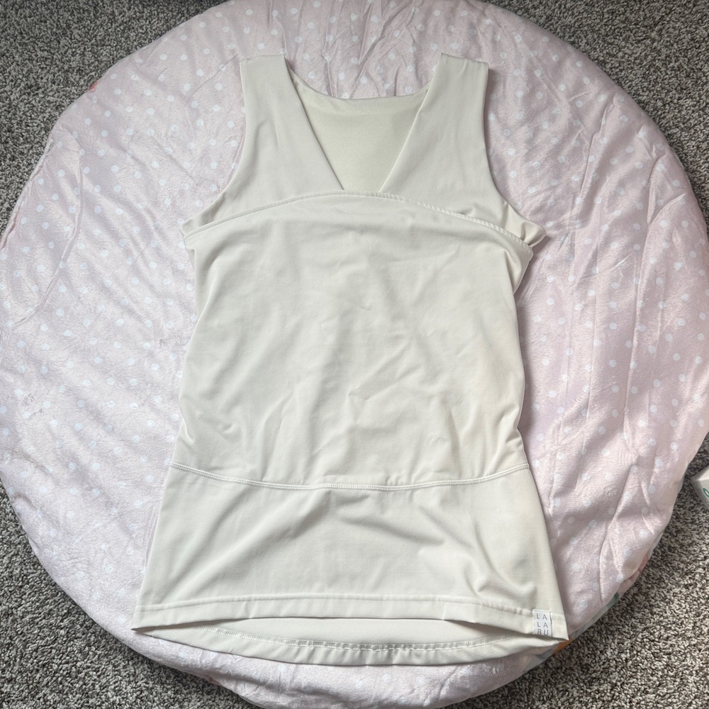 NWOT Lalabu Soothe Sleeveless Top - Cream - Large